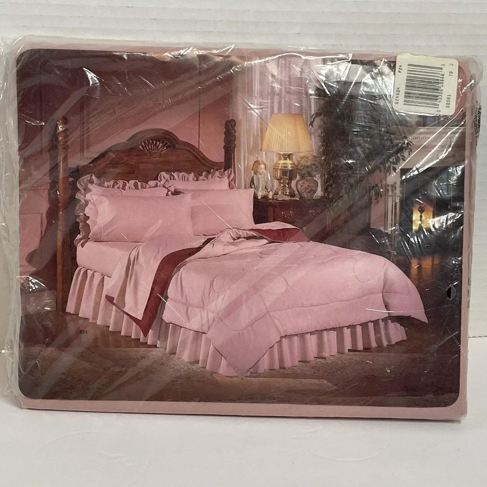 Vintage Cannon Monticello Percale Twin Flat Sheet No-Iron 180 Thread Count Mauve